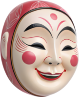 Cultural Okame Mask Clipart Embodying Happiness and Tradition. . png