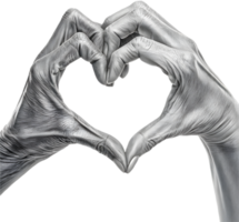 Two Hands Intertwined Creating Heart Shape of Love. . png