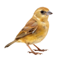 Passerine front view full body isolate on transparency background png