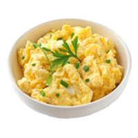 scrambled eggs in a bowl on a transparency background png