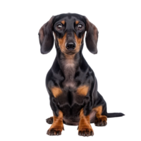 Dachshund dog front view full body isolate on transparency background, png