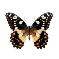 Butterfly front view full body isolate on transparent background png