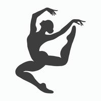 Contemporary Dancer Silhouette, Dancer on a white background vector
