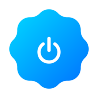 Flat Design Power Button Icons for UI and UX png