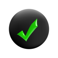 Modern 3D Tick Mark Icons for UI and UX Design png
