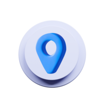 Realistic Shadowed 3D Location Pins for Map Interfaces png