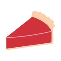 Isolated of a piece of cake on a white background vector
