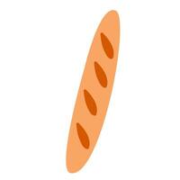Isolated baguette on a white background vector