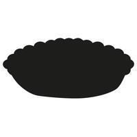Isolated silhouette of a pie on a white background vector