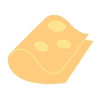 Isolated slice of cheese on a white background vector