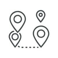 Location or map pin icon symbol set vector