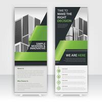 Creative banner design featuring modern architecture and informative content for a business marketing event vector