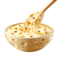 Cheese Bowl Isolated on Transparent Background for Food Design, Culinary Projects, and Digital Art Creations png