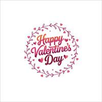 Gradient Valentine's Day Typography Design vector