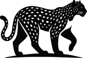Elegant Leopard Walking vector