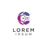 Gradient color letter C, Application Technology Logo Design Inspiration vector