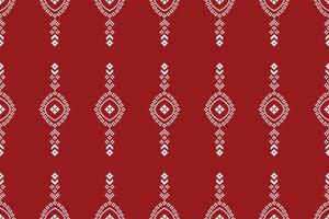 Red color wallpaper background with ethnic pattern and fabric pattern. vector