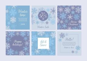 Snowflake banner design vector