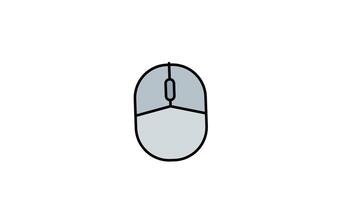 Gray computer mouse animation with wire, button, scroll wheel. Perfect for tech themed designs or office related projects requiring computer peripherals video