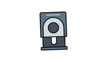 Animated gray optical disk for data storage and media projects. Suitable for multimedia, backup, and archiving visuals video