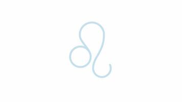 Esoteric leo zodiac symbol 2D object animation. astrological element minimalist design cartoon 4K , alpha channel. Horoscope animal graphic symbol animated flat item on white background video