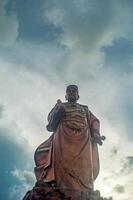 A majestic statue of Cheng Hoo stands tall, symbolizing cultural heritage and history, especially during Lunar or Chinese New Year celebrations. Indonesia, 17 November 2024 photo