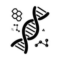 DNA structure in simple doodle style for medical purposes and design elements vector