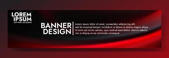 Elegant Red Black Banner Design Template Modern Website vector