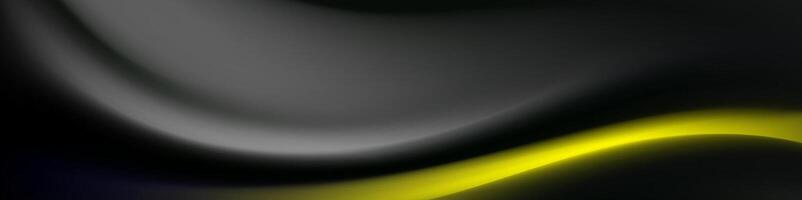 Abstract Dark Gray Yellow Gradient Swirl Background Design vector
