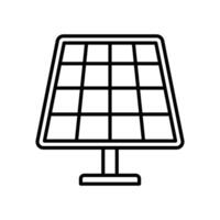 Solar panel icon for generating energy from the sun vector