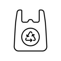 Reusable or recyclable plastic bag icon vector