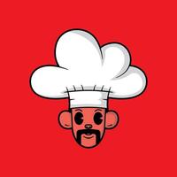 the character symbol of a male chef with his characteristic mustache vector