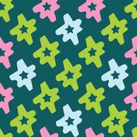 Colorful Star Pattern on a Dark Background vector