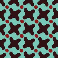 Abstract Pattern of Dark Shapes on a Teal Background vector