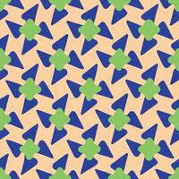 a pattern with blue and green triangles vector