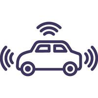 Autonomous Vehicles Icon Element For Design vector