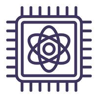 Quantum Computing Icon Element For Design vector