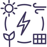Renewable Energy Icon Element For Design vector