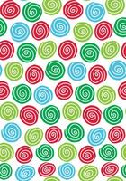 Seamless Colorful Spiral Swirl On White Background vector