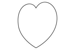 Heart shape line art pack vector