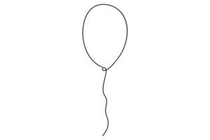 Playful and minimalistic balloon outline illustration for celebration themes vector