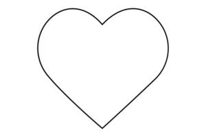 Versatile heart line art graphics set vector