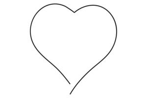 Minimalist heart icon design vector