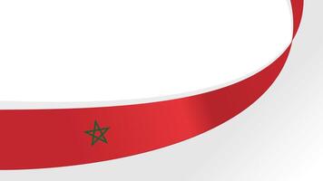 wavy Morocco flag background with copy space for text. Morocco national day banner design vector