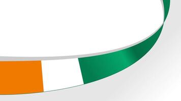 wavy Ivory Coast flag background with copy space for text. Ivory Coast independence day vector