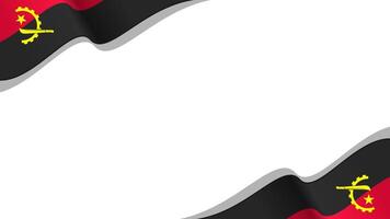 wavy Angola flag frame background with copy space for text. Angola national day vector