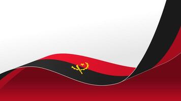 wavy Angola flag background with copy space for text. Angola national day vector