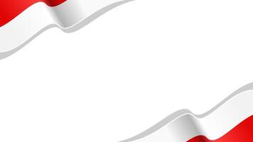 wavy Monaco flag frame background with copy space for text. Monaco national day vector