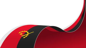 waving Angola flag background with copy space for text. Angola national day vector