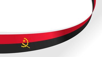 wavy Angola flag background with copy space for text. Angola independence day vector